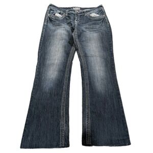 Reign Jeans Womens Size 13 Curvy Blue Flare‎ Wide Y2K  Cotton Denim Bootcut